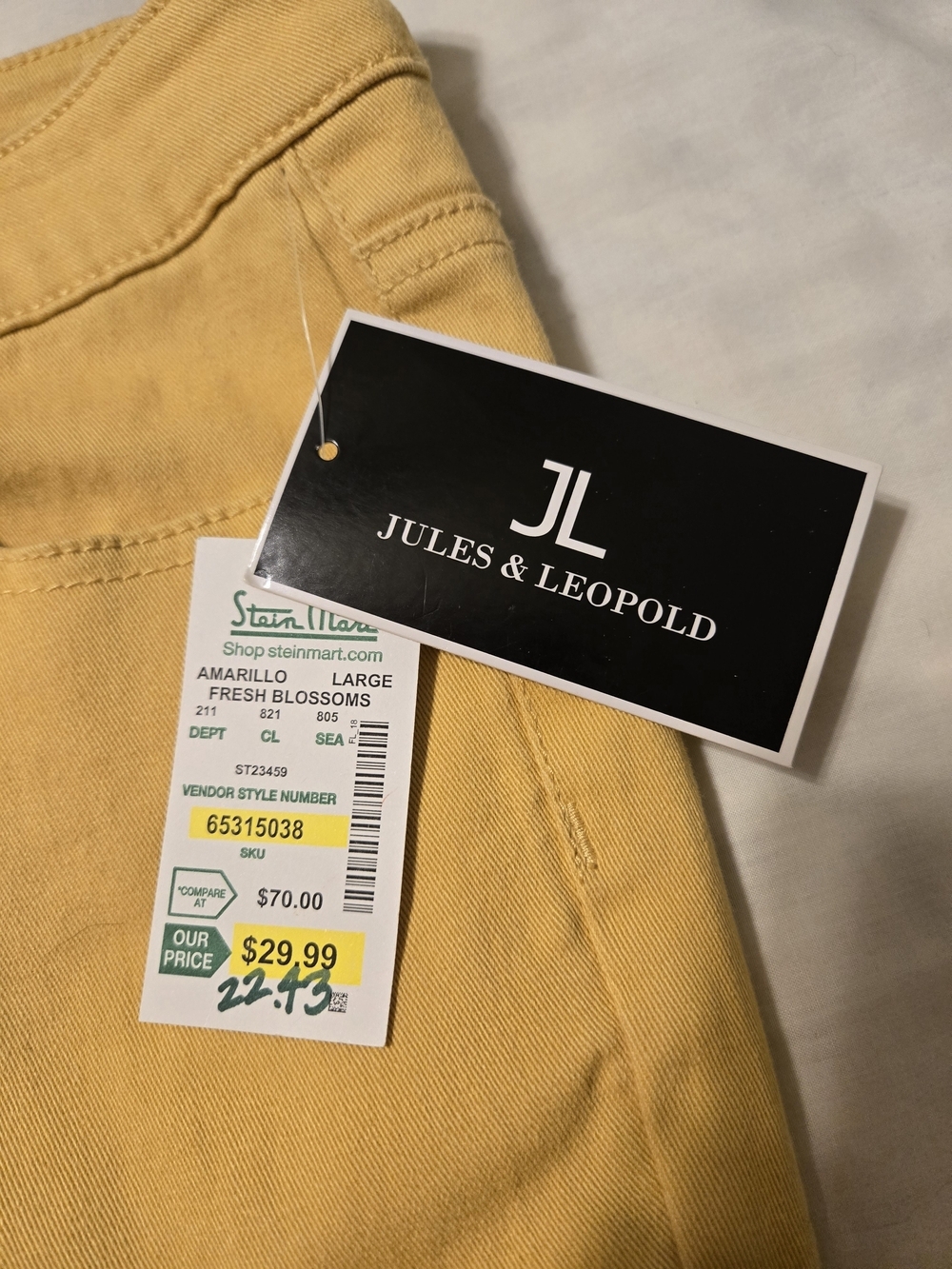 NWT Jules & Leopold Amarillo Fresh Blossoms Skinny Jeans Size L - Picture 5 of 6